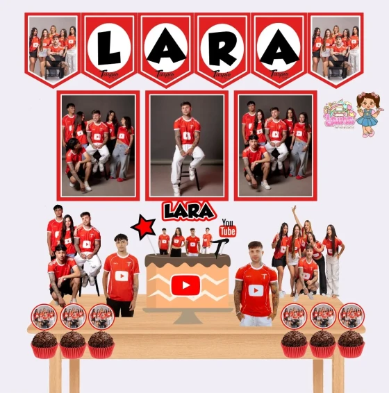 Kit Festa Só Um Bolinho TROPA DO TASPIO VERMELHO - Decoração de Festa