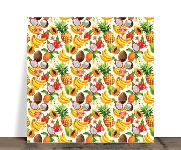 Azulejo Decorativo Salada de Frutas Tropicais 15x15 Cerâmica