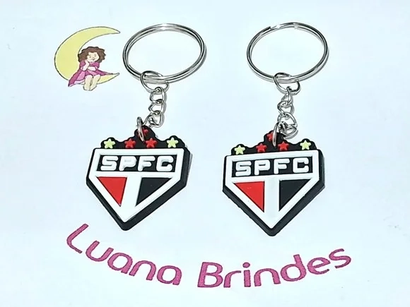 Chaveiro Times Emborrachados 3,2cm Pacote com 6 Unidades