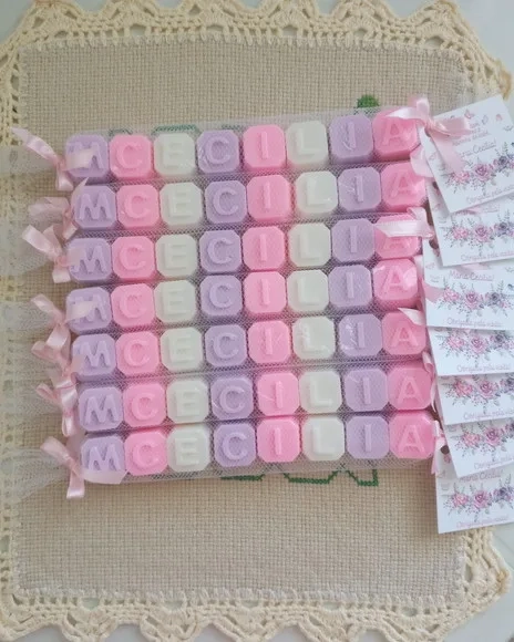 Lembrancinha Chá de Bebê Sabonete Nome 8 Letras