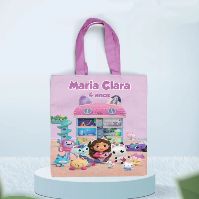 Sacolinha Ecobag Personalizada A casa Mágica da Gabby