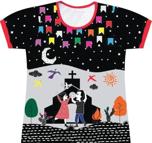 Camiseta Infantil Feminina Caipira Cordel