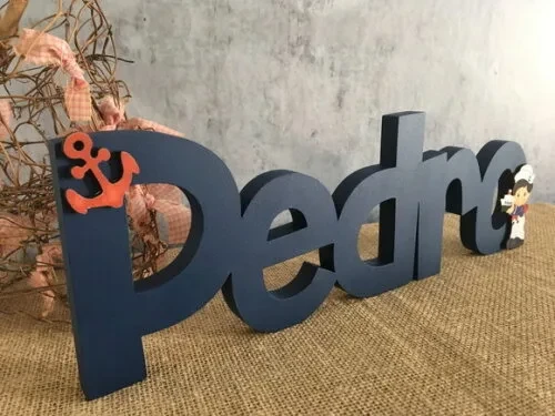Letras Decorativas em MDF - MARINHEIRO