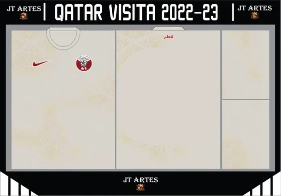 Vetor da Camisa do Qatar Visita 2022-2023