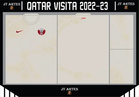 Vetor da Camisa do Qatar Visita 2022-2023
