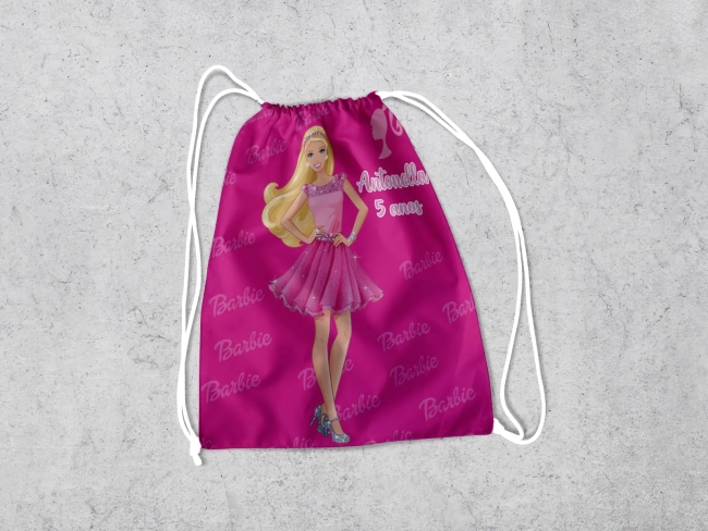 Mochilinha Personalizada para lembrancinhas da Barbie