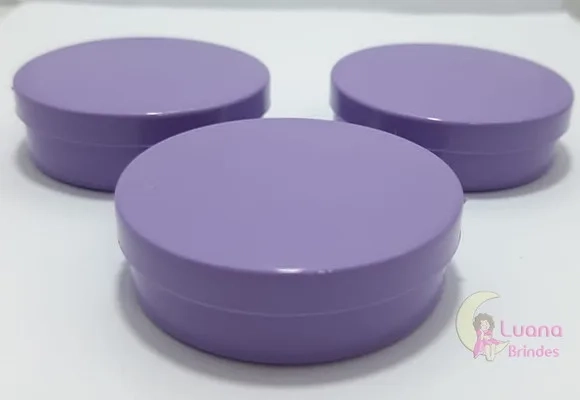 Latinha Lilas de Plástico 5,5cm Pacote com 12 Unidades