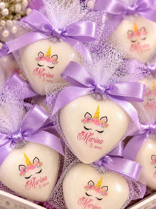 20 Corações de Sabonete personalizados