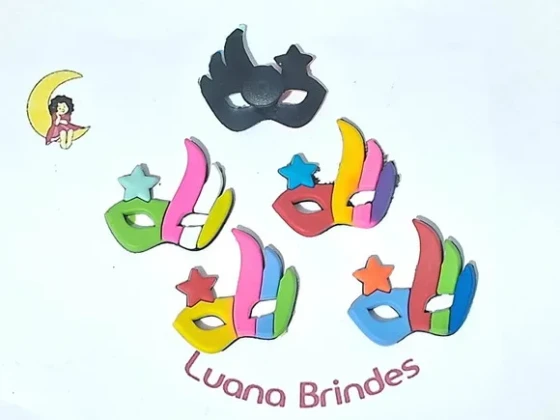 Pins para Sandália Mascara Carnaval Emborrachado 5 Peças