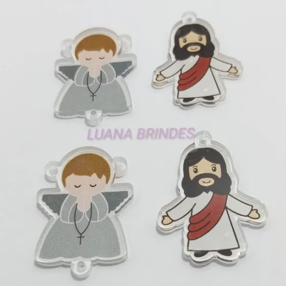 Kit Terço Jesus Ressuscitado e Anjinho 2 kits
