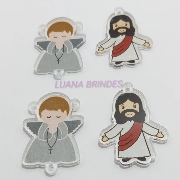 Kit Terço Jesus Ressuscitado e Anjinho 2 kits