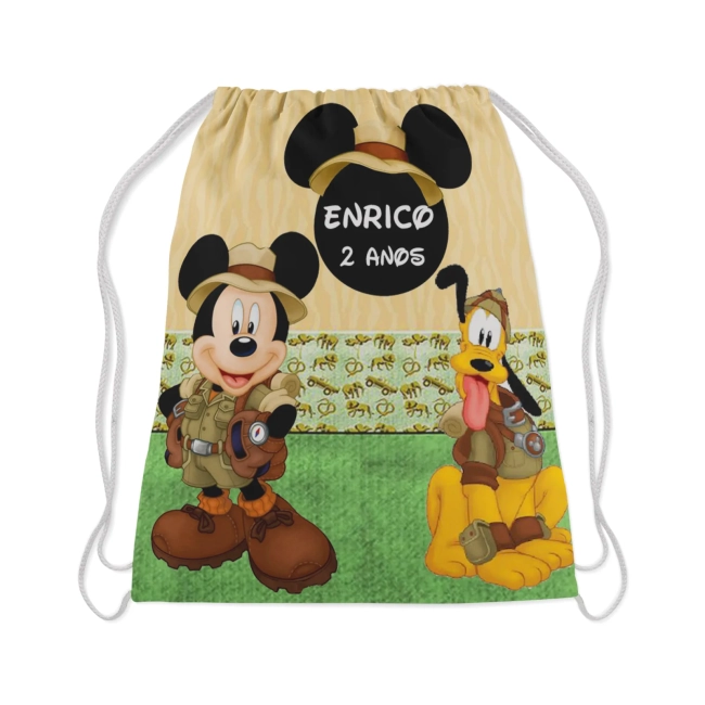Mochilinha Personalizada do Mickey Safari