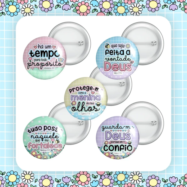 Botton cristão para lembrancinha