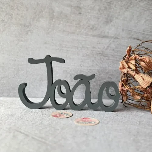 Linha Cursiva -letras Decorativas em mdf Quarto de Bebê