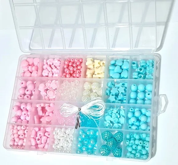 Kit Miçanga de Colar e Pulseira com Caixa - 1 Unidade