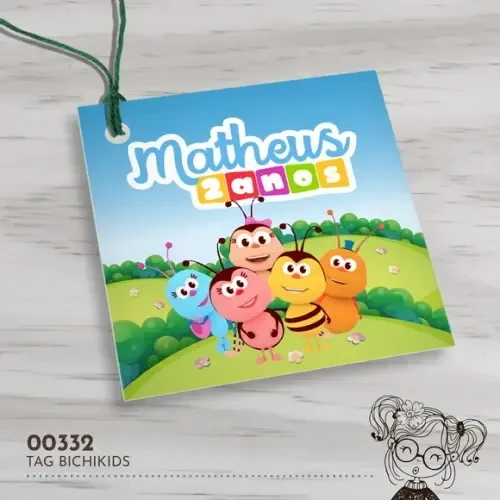 Tag Quadrada Bichikids - 00332