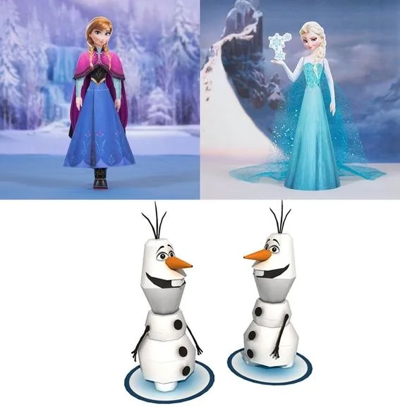Princesas Frozen 3D - valor unitário