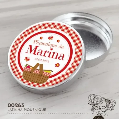 Latinha Adesivada Piquenique - 00263