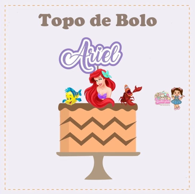 Kit Festa Só Um Bolinho SEREIA ARIEL - Decoração de Festa