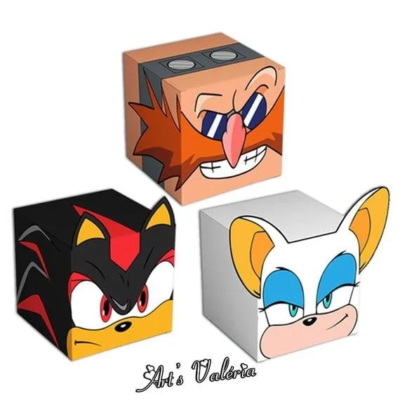 Caixa Cubo Turma Do Sonic
