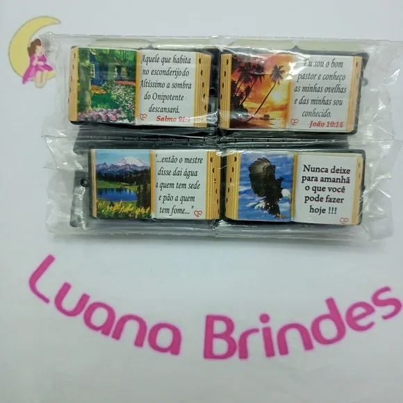 Pingente Livrinho de Acrilico Religiosos Pct 10 Unidades