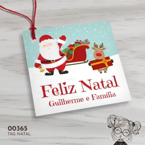 Tag Quadrada Natal - 00365