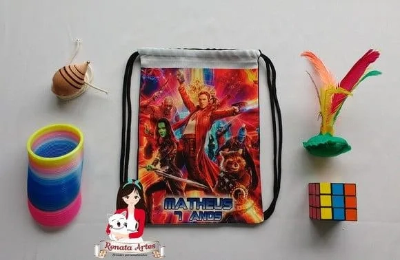 Mochila Brinquedos Retrô Tema Guardiões da Galáxia