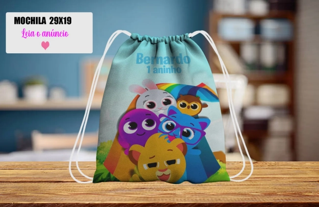 Mochilinha personalizada para lembrancinha Bolofofos