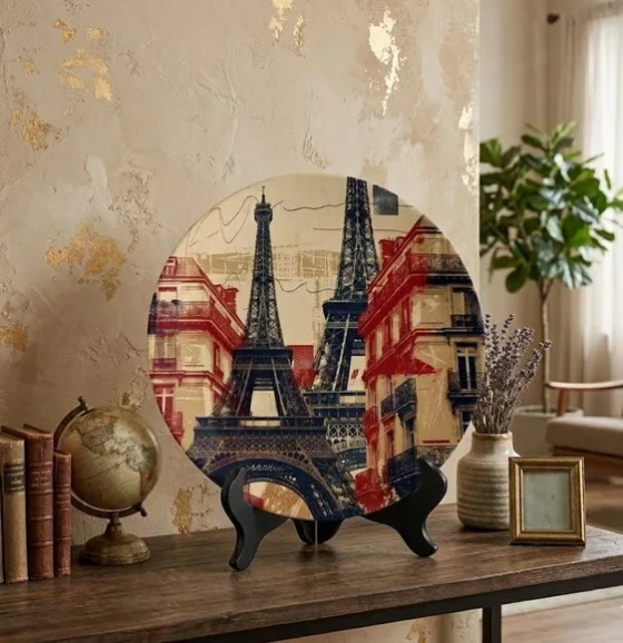 Prato Porcelana Paris 21cm - Torre Eiffel e Arquitetura