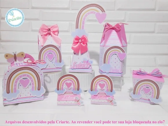 Kit 30 Lembrancinhas - Arco Iris
