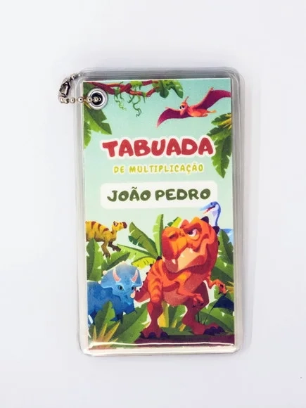 Chaveiro Tabuada Dinossauro