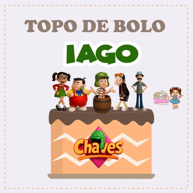 Kit Festa Só Um Bolinho TURMA DO CHAVES - Decoração de Festa