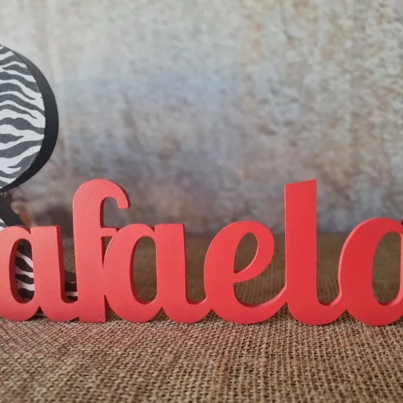 Letras De Mdf -nomes 18cm Laço