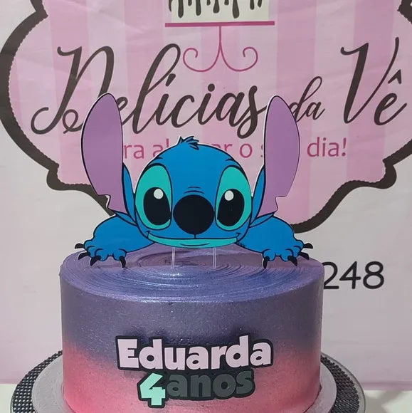 Topo de Bolo Stitch