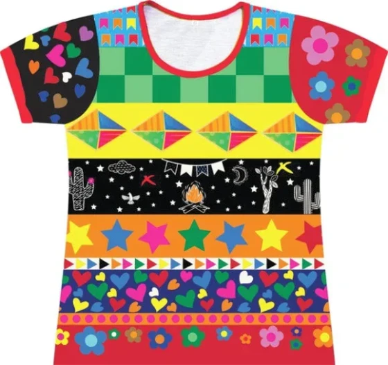 Camiseta Feminina Adulto Caipira