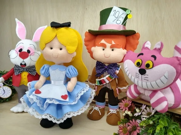 Kit Alice no País das Maravilhas em Feltro