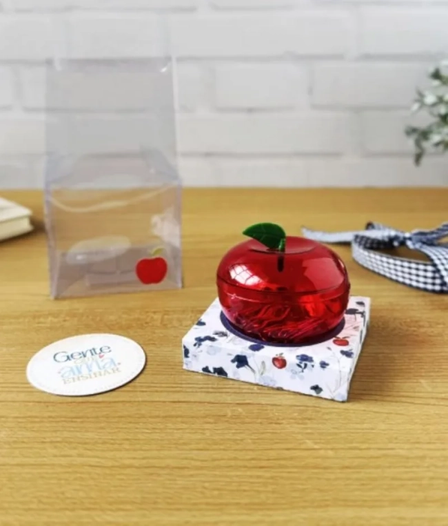 Lembrancinha para Professor com Sabonete Líquido Personalizado – Tema Maçã