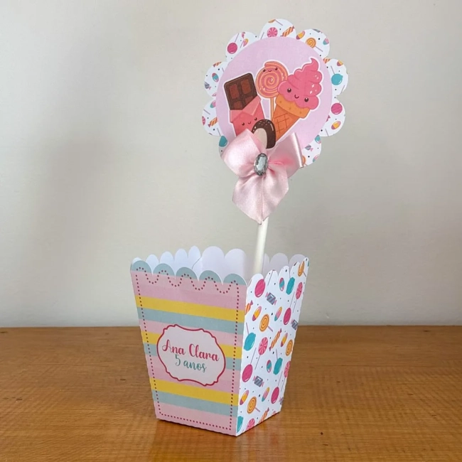 PEGUE E MONTE - Centro de Mesa DOCES Decoração de Festa | Lembrancinhas | Aniversário | Personalizados