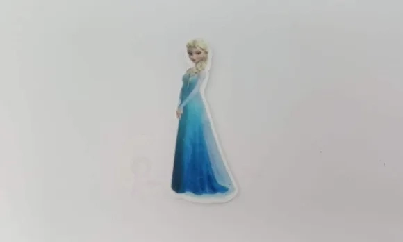 Apliques Princesa Elsa Frozen em Acrílico Uv 5cm Pct 4 Unid