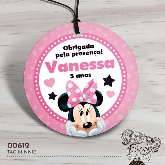 Tag Redonda Minnie - 00612