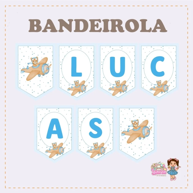 Kit Festa Só Um Bolinho CHÁ DE BEBÊ AZUL - Decoração de Festa