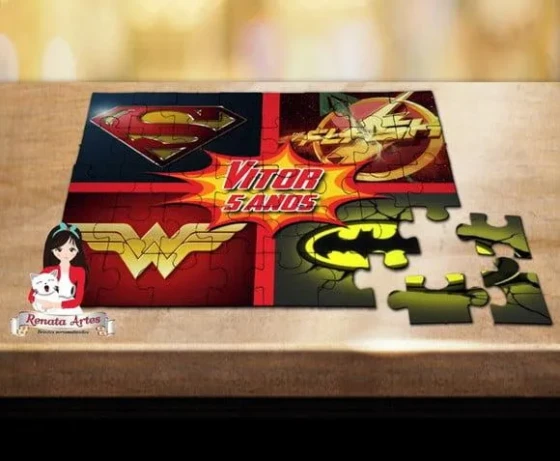 Quebra Cabeça Personalizado Liga da Justiça