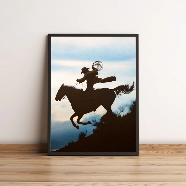 Quadro Cowboy no Pôr do Sol Selvagem 2664