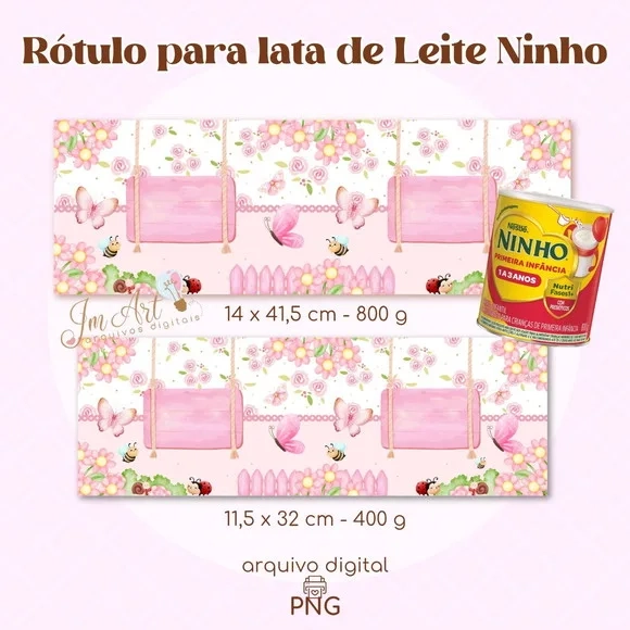 Rótulo para Lata Jardim Encantado 2 ( Arquivo Digital)