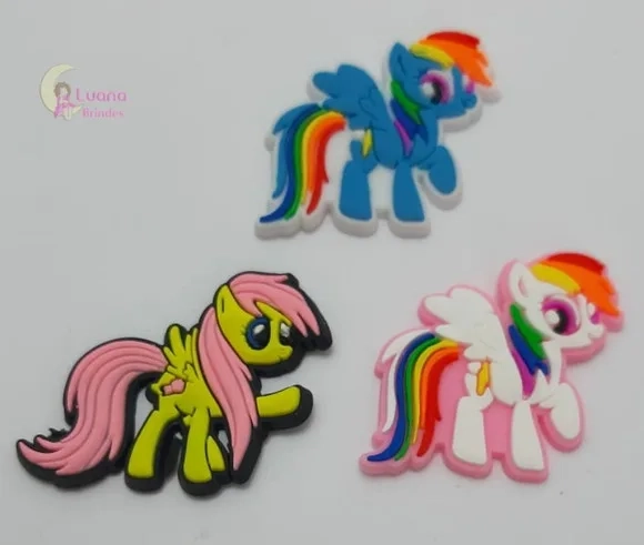 Apliques My Little Pony de Borracha Pct 6 Unidades