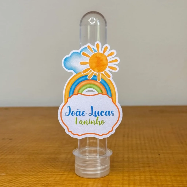 Apliques para Tubetes Personalizados PRIMEIRA VOLTA AO SOL MENINO - Decoração de Festa | Lembrancinhas | Aniversário | Personalizados