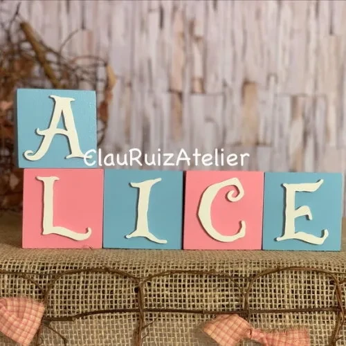 Alice no País das Maravilhas 6x6cm Cubos