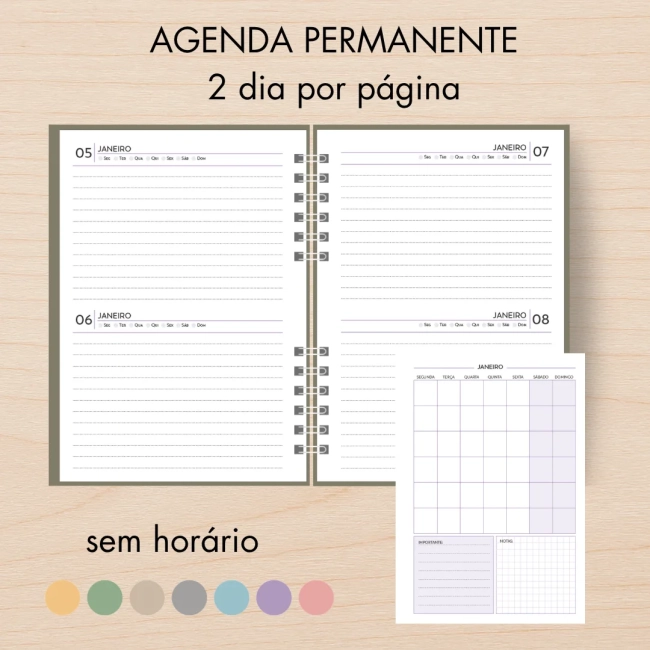 Agenda PERMANENTE diária