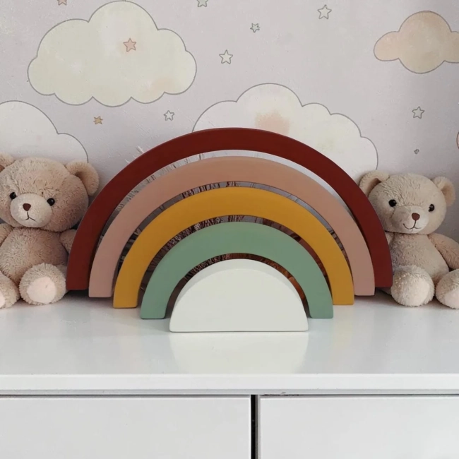 Arco iris de mdf decorativo/ Enfeite de festa, decoração pra quarto de bebe.