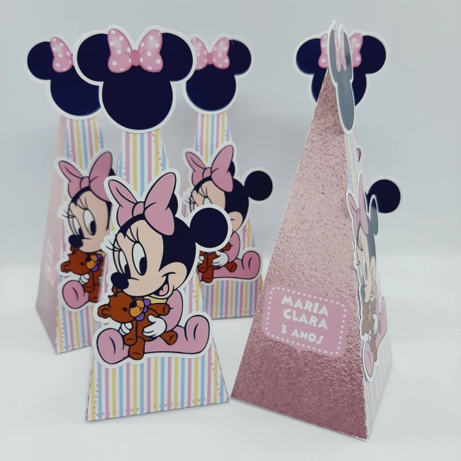 PEGUE E MONTE - Kit Festa MINNlE - Decoração de Festa - Caixinhas Personalizadas